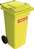 SULO 1074748 Müllgroßbehälter 120 l HDPE gelb fahrbar, nach EN 840