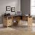 Home Study Home Office L-Shaped Desk Dover Oak with Slate Finish - 5412320 -