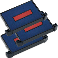 TRODAT Boîte 10 recharges 6/4750 pour appareils 4750/4755/4760/4941. Bicolore Bleu et Rouge