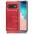 NALIA Schutz Handyhülle für Samsung Galaxy S10 Plus, Spiegel Kunst Leder Handy Tasche Rot