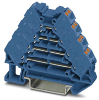 Rangierverteiler, Push-in-Anschluss, 0,14-2,5 mm², 2-polig, 10 A, 6 kV, blau, 32