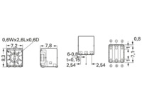 Kodier-Drehschalter, 10-polig, BCD-Real, gerade, 100 mA/5 VDC, S-7011EA