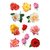 Schmuck-Etikett DECOR Rosenblüten, 11 Stück, bunt, 33 Stück