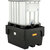 Cubeta colectora de PE para contenedores depósito IBC/KTC, para 1 IBC / KTC, con cruz de refuerzo de PE.