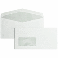 Kuvertierhüllen DINlang 75g/qm gummiert Fenster VE=1000 Stück weiß