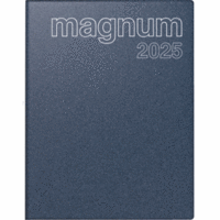 Buchkalender magnum 18,3x24cm 1 Woche/2 Seiten Kunststoff blau 2025