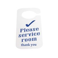 Do Not Disturb and Please Service Room Sign - Double Sided Semi-Rigid Plastic