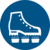 Sicherheitskennzeichnung - Bitte Schuhe reinigen, Blau, 10 cm, Kunststoff, 4 m