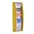 Wall mounted coloured leaflet dispensers - 4 x A5 pockets, yellow