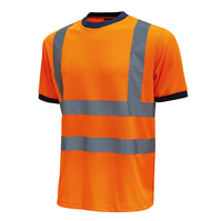 T-shirt alta visibilità Glitter - taglia L - arancio fluo - U-Power - conf. 3 pezzi