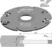 HW-Wendeplatten HW-Nutfräser Z4+4V 150 x 6 mm