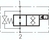 Schaltsymbol: 2/2-Wege Sitzventil (stromlos geöffnet, beidseitig sperrend)