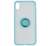 BASEUS szilikon telefonvédő (asztali tartó funkció, telefontartó gyűrű, beépített fémlemez) KÉK [Apple iPhone XS Max 6.5]