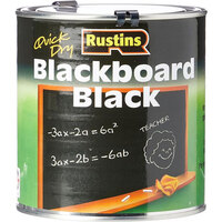 Rustins BLAB1000 Quick Drying Blackboard Black Paint 1 Litre