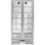 Lodówka chłodziarka barowa na napoje 2-drzwiowa przeszklona 458 l 295 W - srebrna