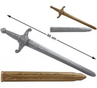 Espada de Guerrero Medieval en 2 colores surtidos T.Única