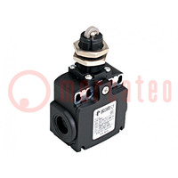 Limit switch; plunger with metal roller Ø12mm; NO + NC; 10A