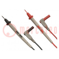 Test leads; Inom: 10A; Len: 1m; test leads x2; red and black