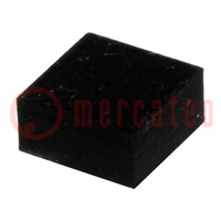 Self-adhesive foot; black; rubber; Y: 6.4mm; X: 6.4mm; Z: 3mm