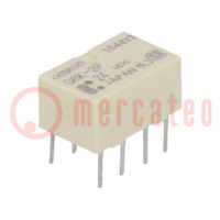 Relay: electromagnetic; DPDT; Ucoil: 24VDC; Icontacts max: 1A; PCB