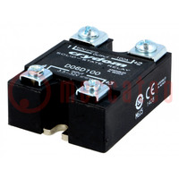 Relay: solid state; Ucntrl: 3.5÷32VDC; 100A; 0÷60VDC; Series: D06D