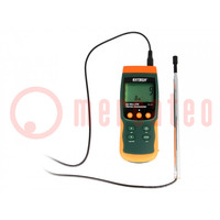 Thermoanemometer; LCD; (9999); Vel.measur.resol: 0.1m/s; 0÷50°C