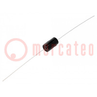 Capacitor: polypropylene; 0.22uF; 400VDC; ±2%; Ø9.5x18mm; -25÷85°C