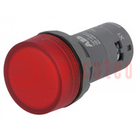 Ellenőrző lámpa; 22mm; CL2; -25÷70°C; Háttérvil: LED; Ø22mm; 24VAC
