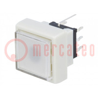 Switch: keypad; Pos: 2; DPDT; 0.1A/30VDC; white; LED; white; THT; 1.5N