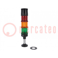 Signaller: signalling column; LED; red/orange/green; 24VDC; 24VAC