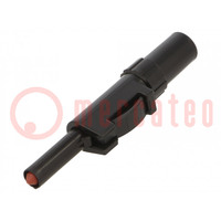 Connector: 4mm banana; plug; 30A; 60VDC; black; insulated; 5mΩ