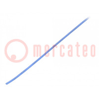 Insulating tube; silicone; blue; Øint: 0.5mm; Wall thick: 0.2mm