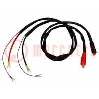 Test leads; aligator clip x2,spade lug x4; 1m; red and black