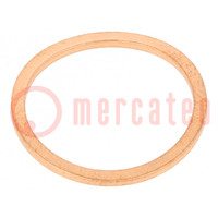 Gasket; copper; Thk: 1.5mm; Øint: 20mm; Øout: 24mm; DIN 7603