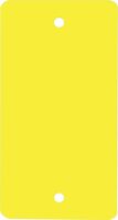 Frachtanhänger - Gelb, 6.5 x 12 cm, Metall, 2 x Befestigungslöcher, Lackiert