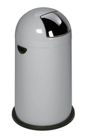 Modellbeispiel: Abfallbehälter -Cubo Tadeo-, 37 Liter, aus Stahl, ohne Fußpedal, in silber (Art. 16429)