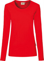 Damen T-Shirt Micralinar® Longsleeve rot Gr. 4XL