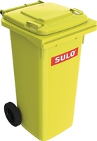 Müllgroßbehälter 120l HDPE gelb fahrbar,
