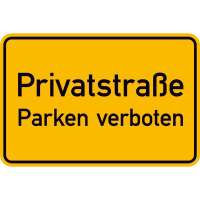 Grundbesitzkennzeichnung, Privatstraße - Parken verboten, Größe (BxH): 30,0 x 20