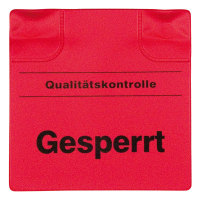 Magnetische Kennzeichnungspads 'Gesperrt', rot, 11x11cm