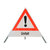 Safety Faltsignal, verschiedene Symbole mit Verbotszeichen, Höhe 70 cm Version: 32 - Symbol Achtung, Text Unfall
