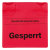 Magnetische Kennzeichnungspads 'Gesperrt', rot, 11x11cm