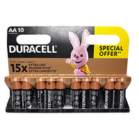 Bateria alkaliczna, AA (LR6), AA, 1.5V, Duracell, blistr, 10-pack, 42308, Basic