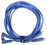 UDG - CABLE DE AUDIO RCA RECTO - RCA EN ÁNGULO AZUL 3 M