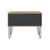 MultiRange Sideboard, Nussbaum, Schiebetüren aus Stahl, 4 Stahlfüße, Maße: H 752 x B 1000 x T 450 mm, Farbe: nussbaum/anthrazitgrau