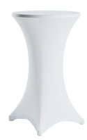 Stretch-Stehtischhusse Grace; 80x110 cm (ØxH); weiß; rund