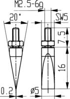 Messeinsatz HM Typ 20/ 5,0mm KÄFER