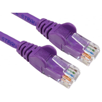 Cables Direct 0.5m Economy Gigabit Networking Cable - Violet