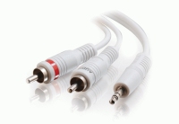 C2G 3m 3.5mm Male to 2 RCA-Type Male Audio Y-Cable - iPod audio cable 2 x RCA White