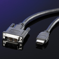 VALUE Câble de raccordement pour écran DVI (18+1) M /HDMI M 10 m